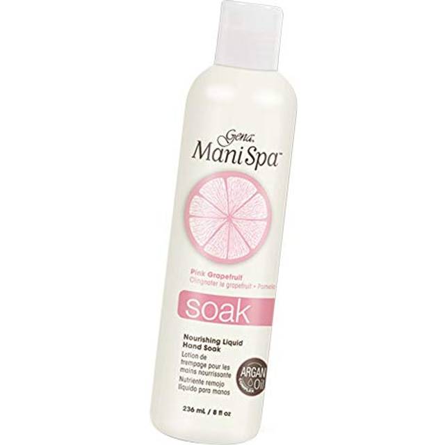 Gena Mani Spa Liquid Hand Soak | Softens  Moisturizes Hands  Nails  and Cuticles For Great Manicure Pre Treatment | Made in the USA |Grapefruit Scent
