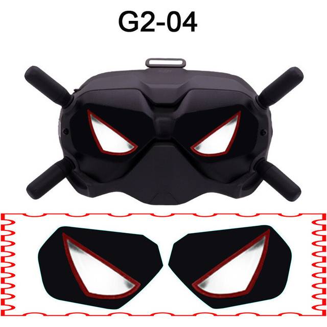 (4) PVC Big Eyes Skin Stickers for DJI Goggles 2 Flight Glasses Decal Decorative