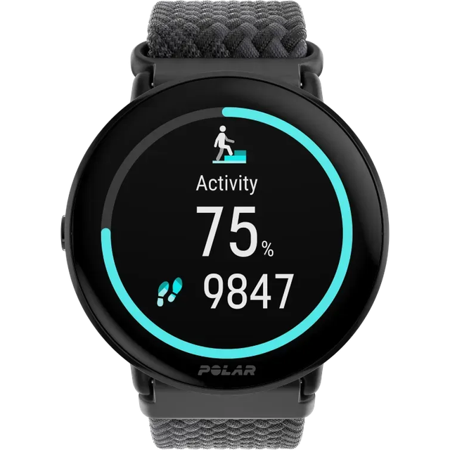 Polar Ignite 3 – Fitness & wellness-smartklocka med GPS och braided yarn-armband, sömnanalys, AMOLED-skärm, aktivitetsmätare dygnet runt, pulsmätning, personliga träningspass, röstvägledning i realtid
