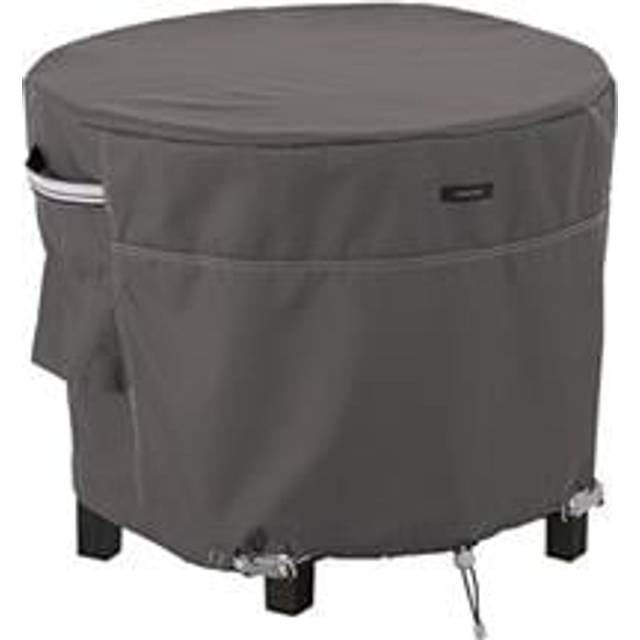 Classic Accessories  Medium Ottoman Table Cover Round  Taupe