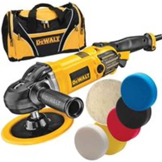 Dewalt DWP849X Premium 180mm Variable Speed Polisher 240V +5 Pads + 1 Wool & Bag