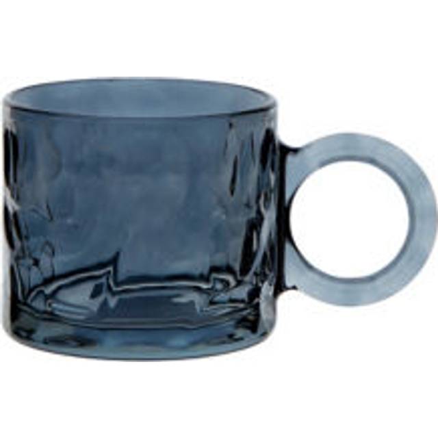 George Home Grey Smoked Dimple Glass Tea Mug