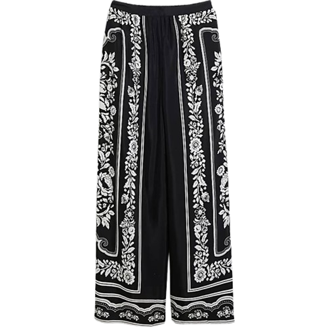 River Island Womens Black Western Wide Leg Trousers - 18