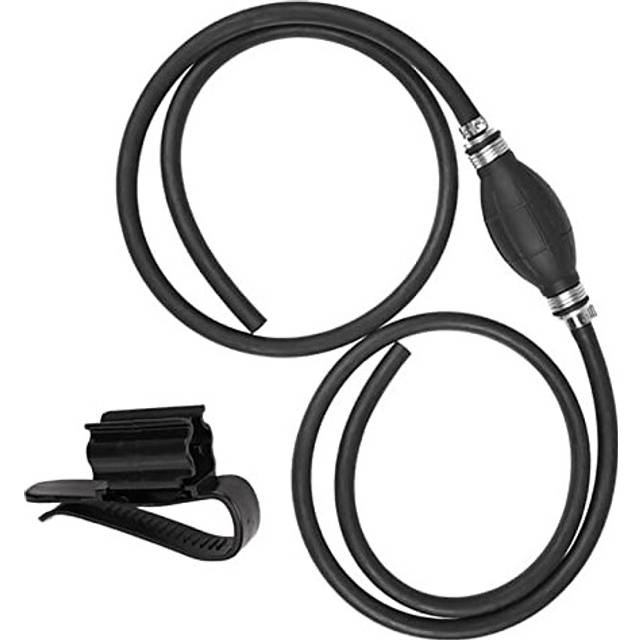 Siphon Fuel Transfer Pump Hand Transfer Fuel Pump 8mm With clip Primer Fuel Line Hose for Gasoline Fuel Liquid Water Transfer (Black hose)