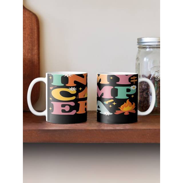 (In My Camp Era Women Kids Groovy Retro Camping Camper Coaster-47) Coffee Mugs 11oz Vintage 1982,Authentic,Limited Edition. Ceramic Mug Cute Novelty C