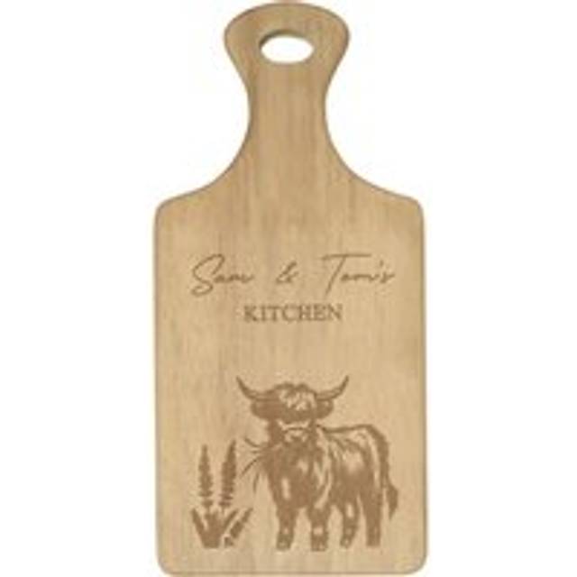 Personalised Highland Cow Paddle Chopping Board