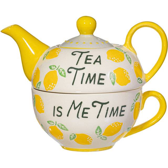 Sass & Belle Lemon Tea For One Teapot - white/yellow - one size