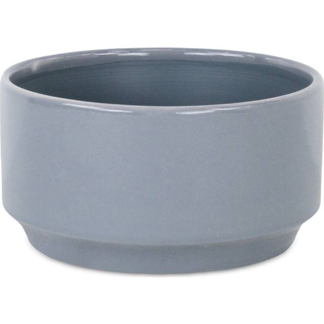 Elegora Wide Round Straight Side Ceramic Pot - Large - Gray