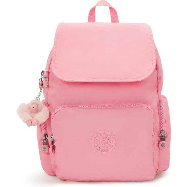 Kipling Backpack City Zip S Enjoyable Blush Pink Small Woman 56% Recycled Polyamide, 44% Polyamide