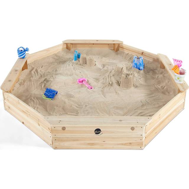 Plum Play Natural Giant Wooden Sand Pit - Beige