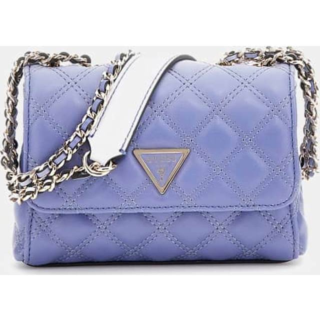Guess Giully Quilted Mini Crossbody - Blue - T/U