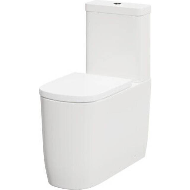 Wholesale Domestic Galata Closed Back Close Coupled Toilet with Soft Close Toilet Seat | White | Plastic | 360mm x 840mm x 670mm