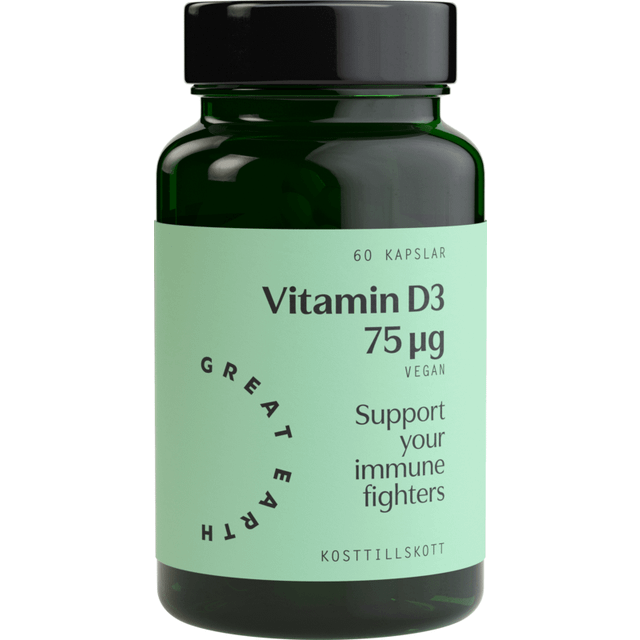 Great Earth Vitamin D3 Vegan 60 kapslar