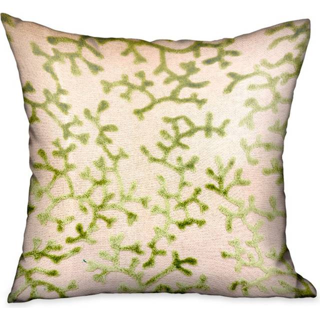 Plutus Sage Reef Apple Green Floral Luxury Throw Pillow Double sided