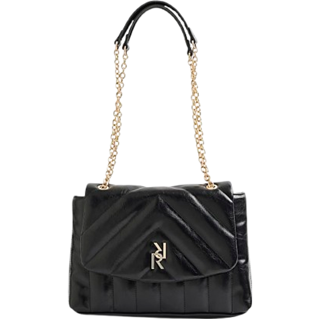 River Island Womens Black Quilted Chain Strap Shoulder Bag - One Size