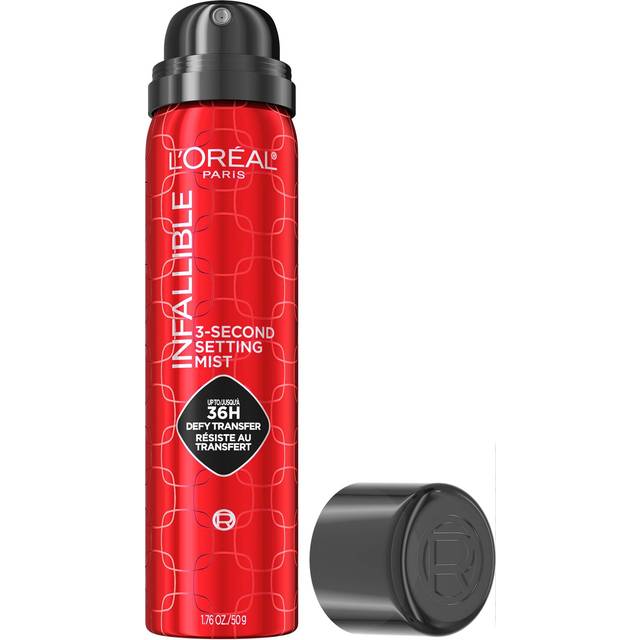 L'Oreal Paris Infallible 3-Second Setting Spray Mist  Microfine Mist for up to 36HR Wear  Clear  1.76 Fl Oz