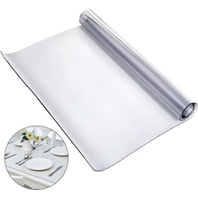 VEVOR 1830 x 1170 mm PVC-Tischfolie transparent 1,5 mm Tischdecke Tischunterlage PVC-Tischdecke Tischmatte Schutz f&#xFC;r Esstisch Holztisch