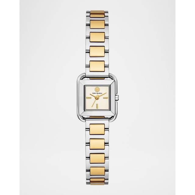 Tory Burch The Kira Square Mini Three Hand Stainless Steel Watch, 18mm x 18mm