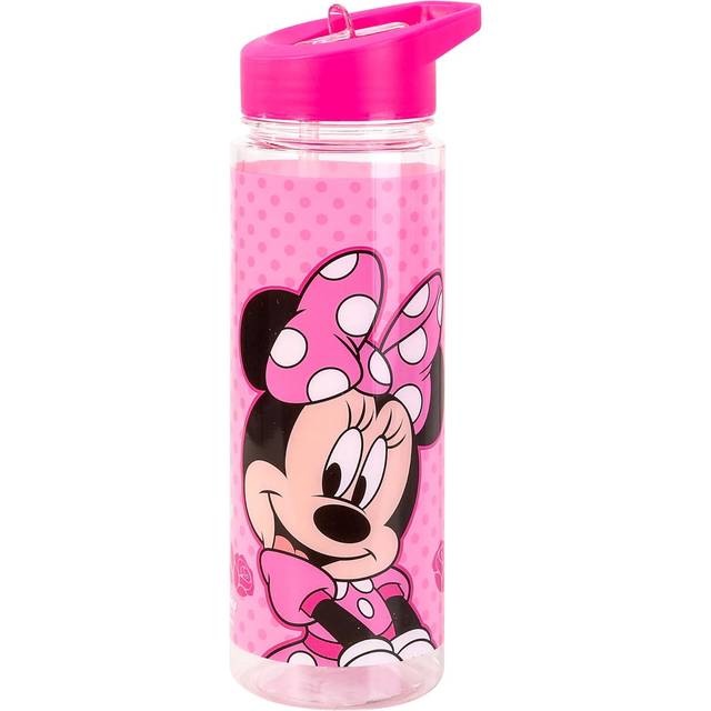 Disney Minnie Mouse Plastic Sports Water Bottle With Straw Drinkware
