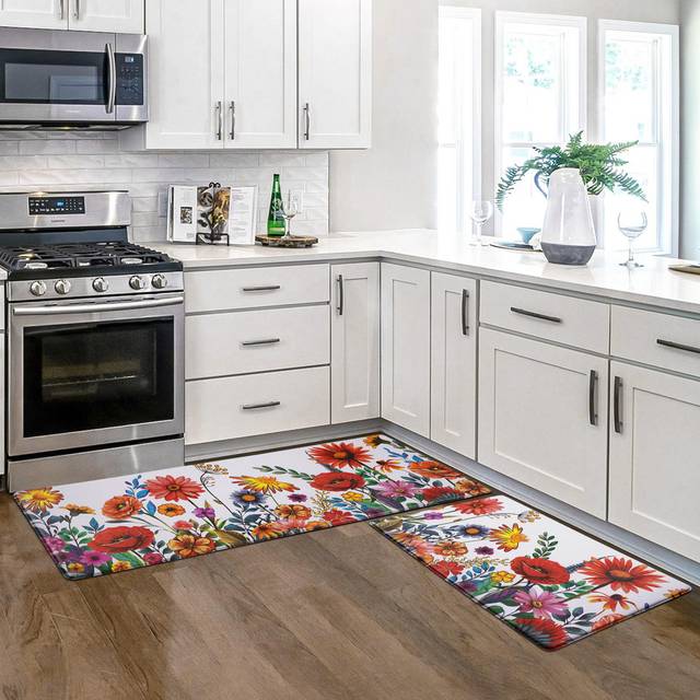 Auerbach Anti-Fatigue Non-Skid Kitchen Mat - Multicolor (2.59cm H X 304.8cm L X 111.76cm W)