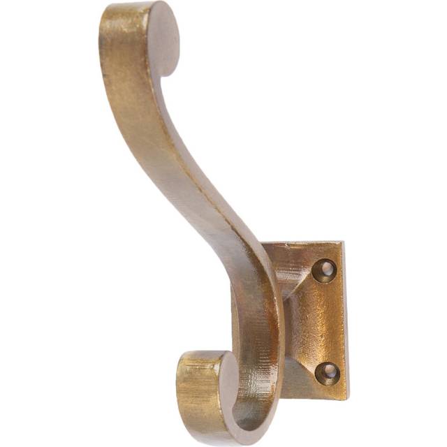 35mm x 105mm Square Back Hat & Coat Hook - Brass