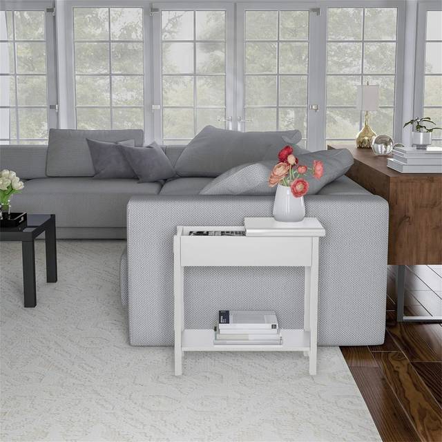Bimla End Table - White (60cm H X 58cm W X 28cm D)