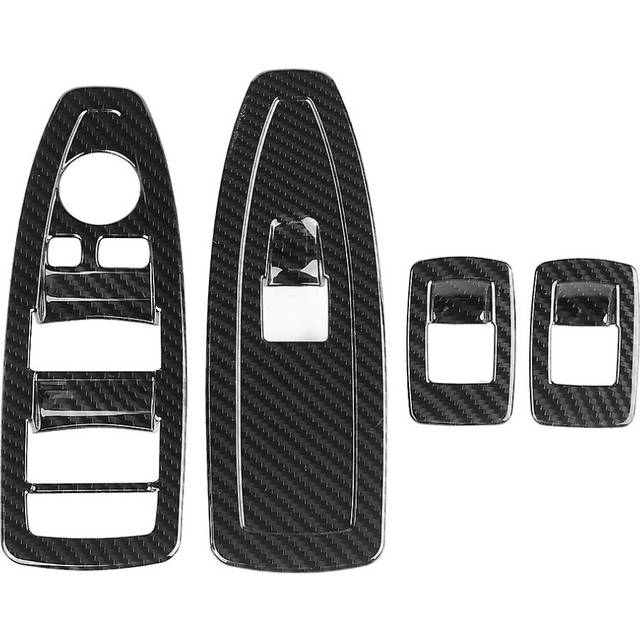4pcs Carbon Fiber Style Window Lift Switch Frame Trim For Bmw X1 16-19