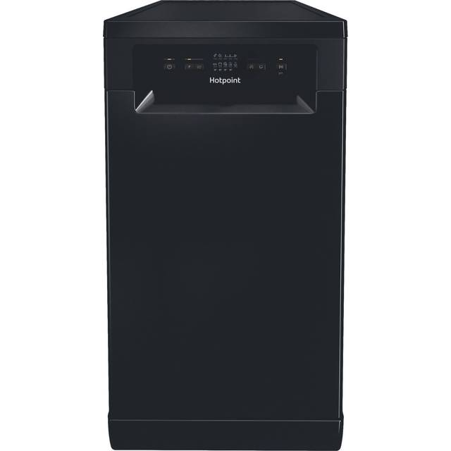 Hotpoint HP2FE10CS90BUK Slimline Dishwasher - Black - E Rated