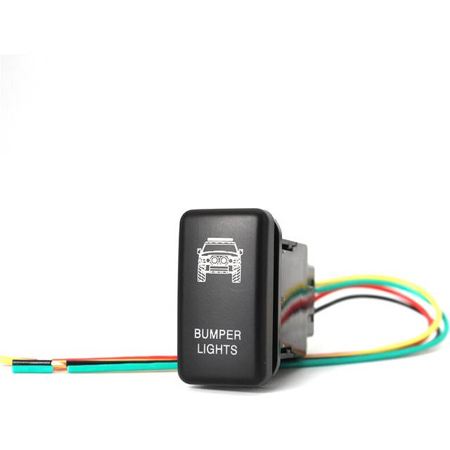 (Bumper Lights) Orange Light Speaker Horn car switch Push Button with Wire for Toyota