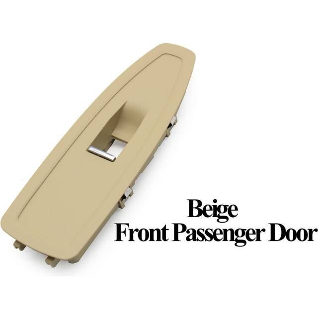 (Passenger Beige) Black Beige Carbon Lhd Rhd Car Interior Door Window Switch Panel Cover