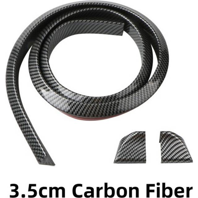(3.5CM Carbon Fiber) Universal Roof Spoiler 1.5M Car-Styling 5D Rubber Tail Spoiler PU Brazing DIY Refit Spoiler Suitable by All Type of Car