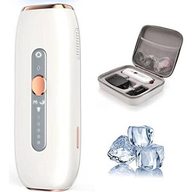 Chronus Painless IPL Hair Removal with Case, Permanent Laser Hair Removal Device with 5 Energy Levels and 2 Flash Modes, At-Home Face and Body Hair