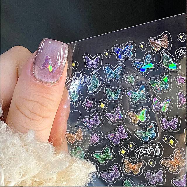3D Nail Art Stickers Ultra-thin Self-Adhesive Sliders Nail Art Decoration Decals