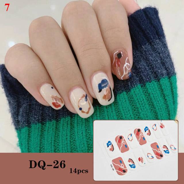 Nail Art Stickers Self-Adhesive DIY Stylish Nail Wraps Full Cover Sticker Decal
