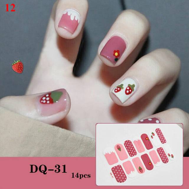 Nail Art Stickers Self-Adhesive DIY Stylish Nail Wraps Full Cover Sticker Decal
