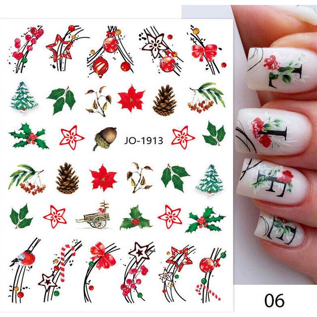 Nail Art 3D Decals Stickers Christmas Halloween Skull DIY Decoration Manicure