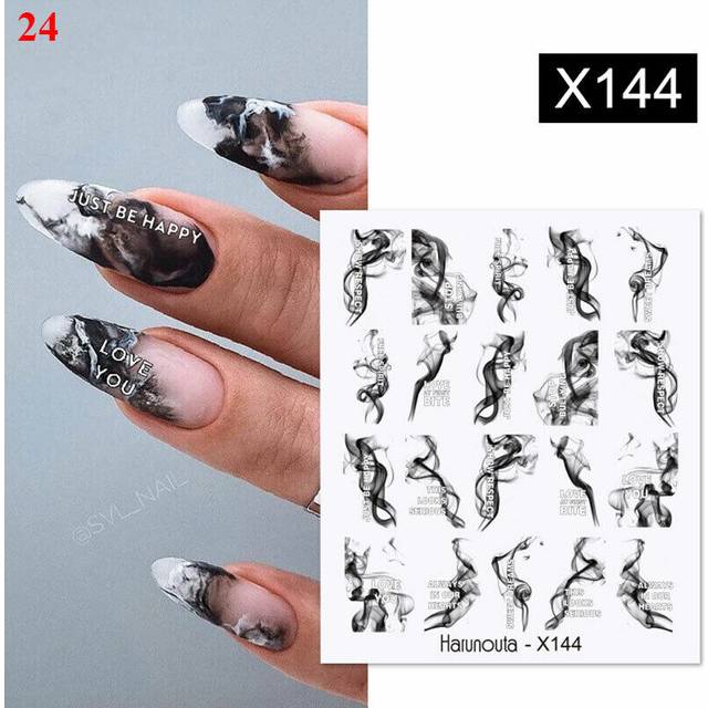 Nail Art Water Decal Transfer Sticker Flower Butterfly Nails Decoration Tips DIY