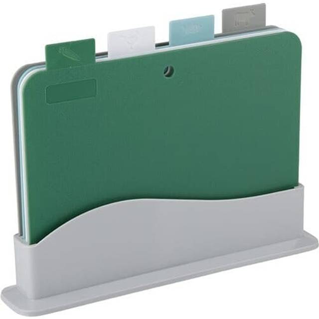 Coloured 4PCS Chopping Board Set Index Cutting Boards Stand Non-Slip