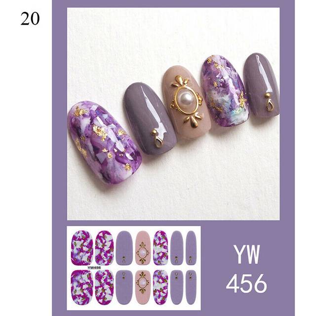 Nail Art Stickers Self-Adhesive DIY Stylish Nail Wraps Full Cover Sticker Decal