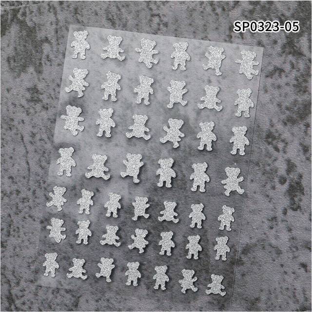 Decoration DIY Manicure 3D Silver French Tips Star Fire Nail Stickers Decal Art