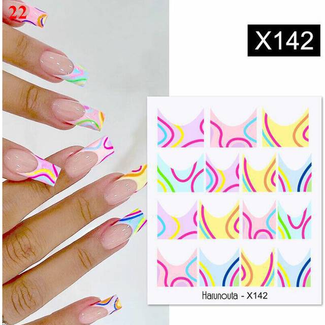 Nail Art Water Decal Transfer Sticker Flower Butterfly Nails Decoration Tips DIY