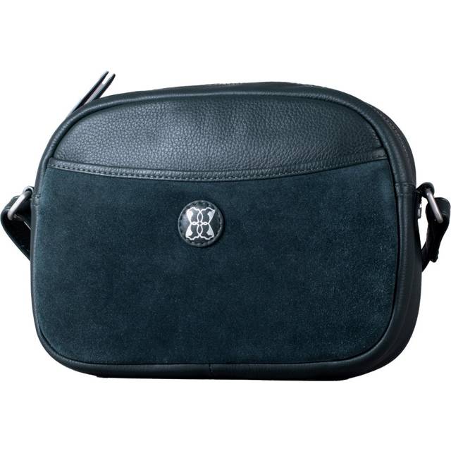 Coniston Leather Cross Body Camera Bag in Dark Green