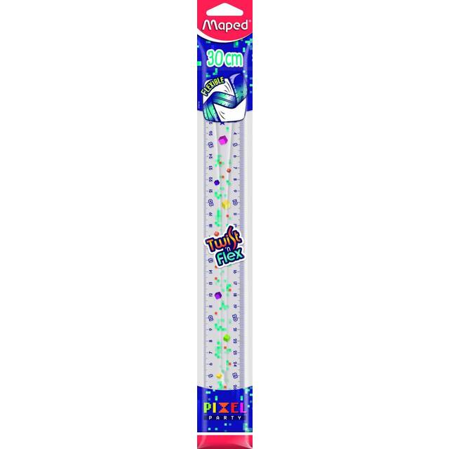 Maped Pixel Party 30cm Ruler - Twist n Flex, none