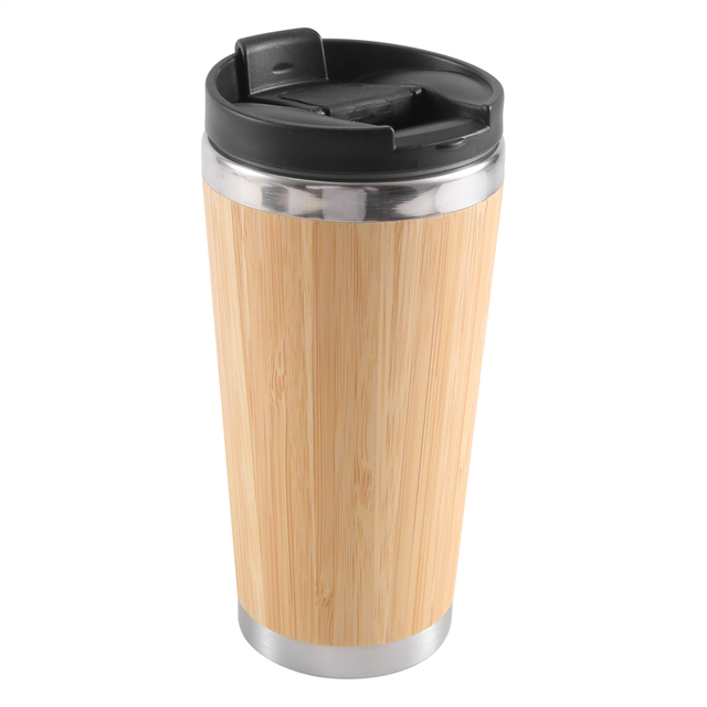 450ML/15oz bamboo tumbler Coffee travel tumbler ,coffee mug wholesale wooden mug bamboo travel insulated coffee mug