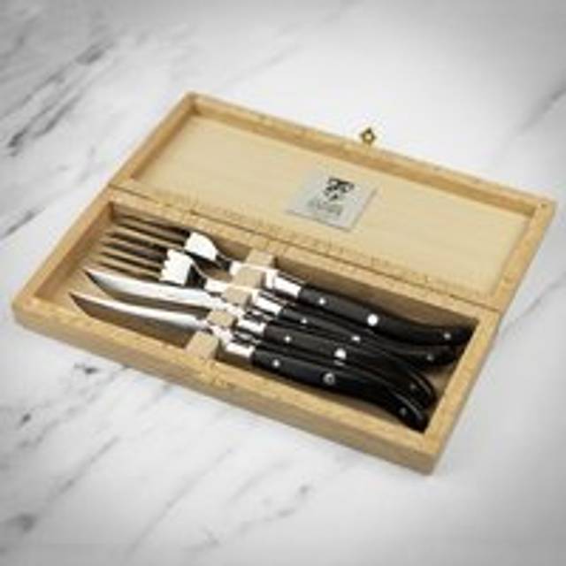 Claude Dozorme Super Laguiole Exotic Wood Steak Knife and Fork Set