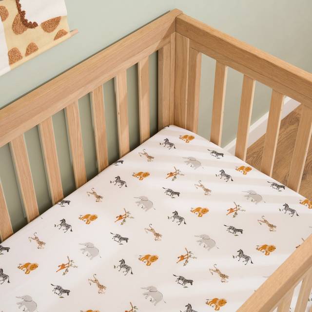 Clair De Lune Jungle Dream 2 Pack Fitted Cotton Moses Basket Sheets (74 x 30 cm), Multi - Print