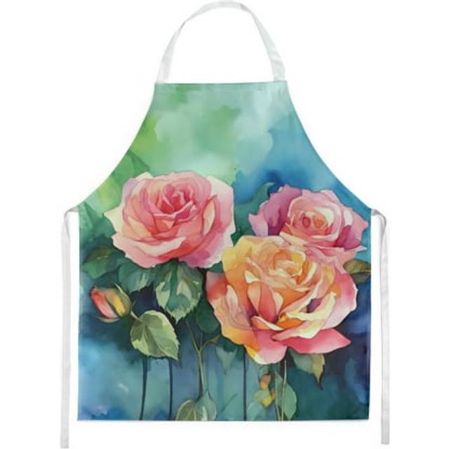 Carolines Treasures DAC1692APRON 30 x 27 in. York Roses in Watercolor Apron