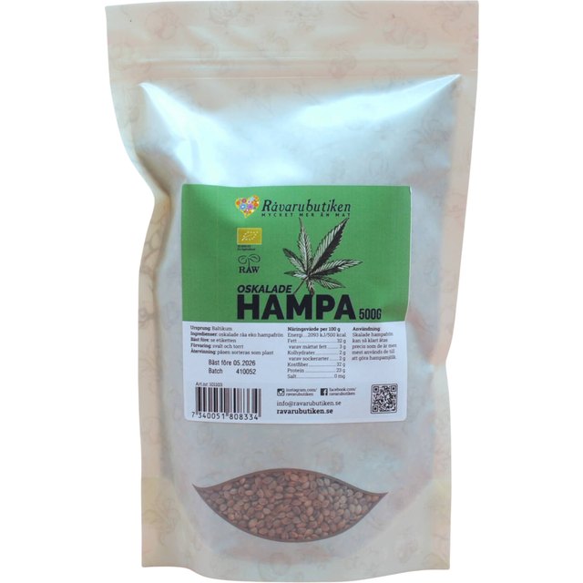 Hampafrö Oskalade RAW&EKO 500g