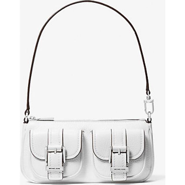 MICHAEL Michael Kors Zoey Small Leather Pouchette - White