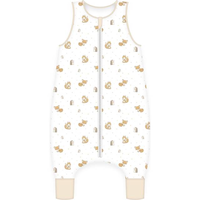 Herding babybest sovkläder skogsvänner, 70 cm, med dragkedja, sovsäck med fötter, överdrag 100% bomull, fyllning 100% polyester